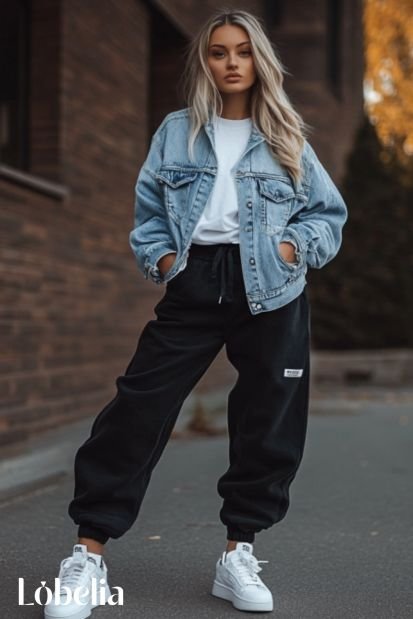 Jean Jacket & White Sneakers