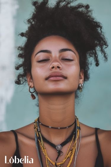 wearing necklaces of varying lengths