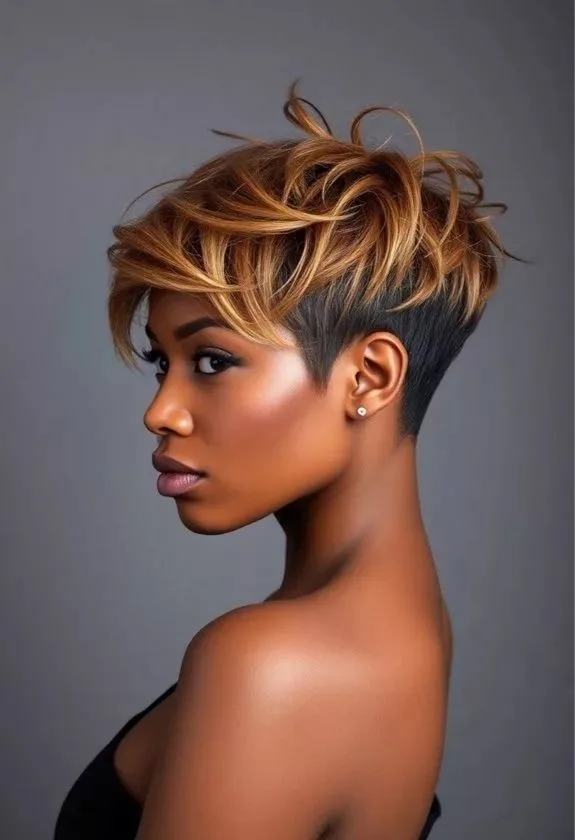 Feathered Pixie With Highlights