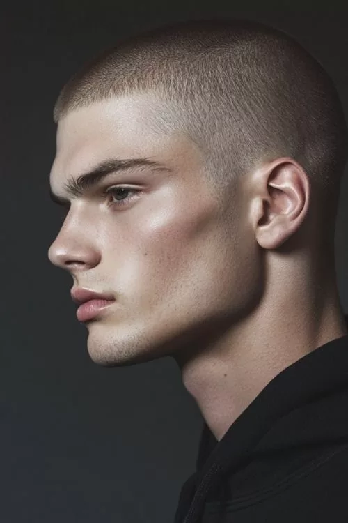 Buzz Cut with Widow’s Peak