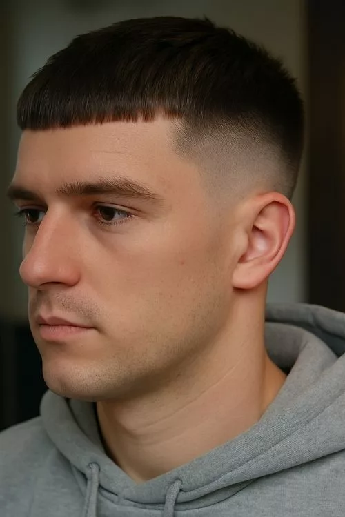 Mid Fade with French Crop for Men