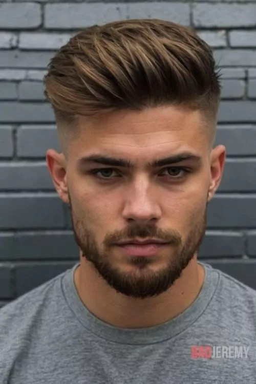 Mid Fade with Quiff for Men