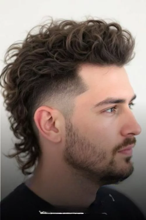 Mid Taper Fade with Mullet for Men
