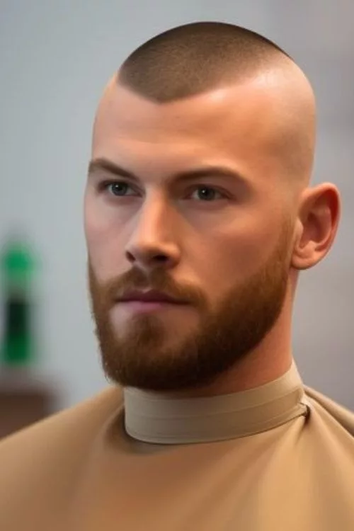 Skin Fade Buzz Cut with Widow’s Peak