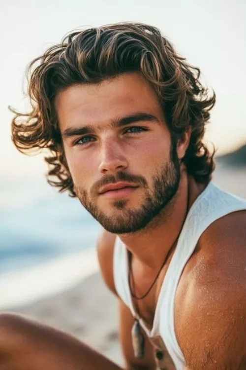 Surfer Hair with Widow’s Peak