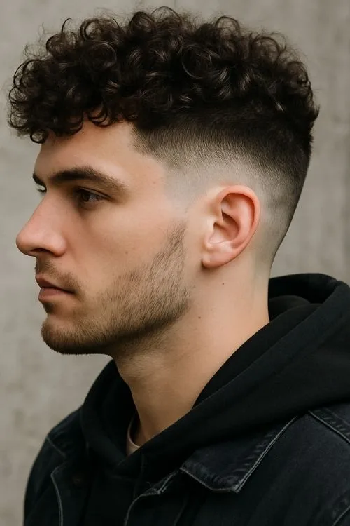 20. Curly Top with Disconnected Undercut
