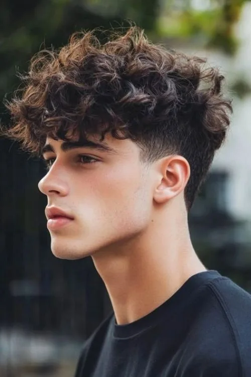 22. Natural Curls with Sharp Hairline