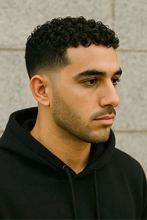 4. Low Fade with Defined Ringlets