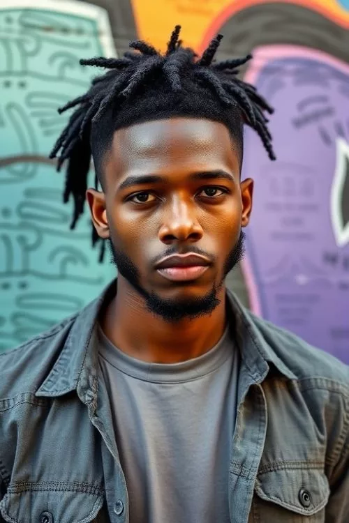 Afro Twist with Drop Fade for Men