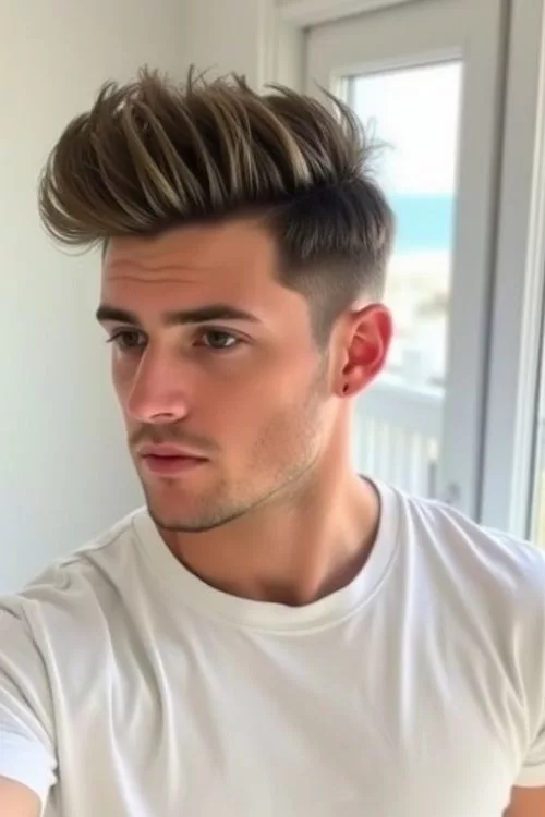 Bedhead-Style Fluffy Haircut with Low Taper