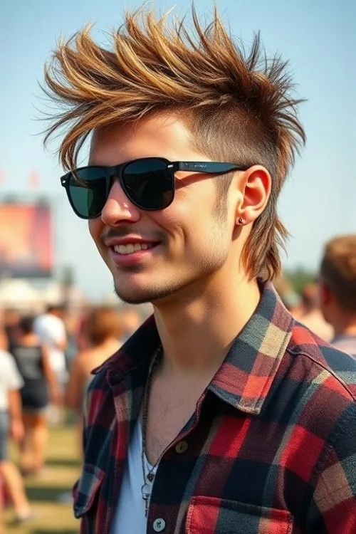 Burst Fade Mullet Remix for Men