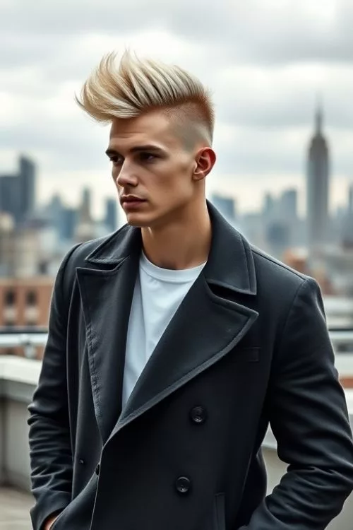 Burst Fade Undercut with Volume for Men