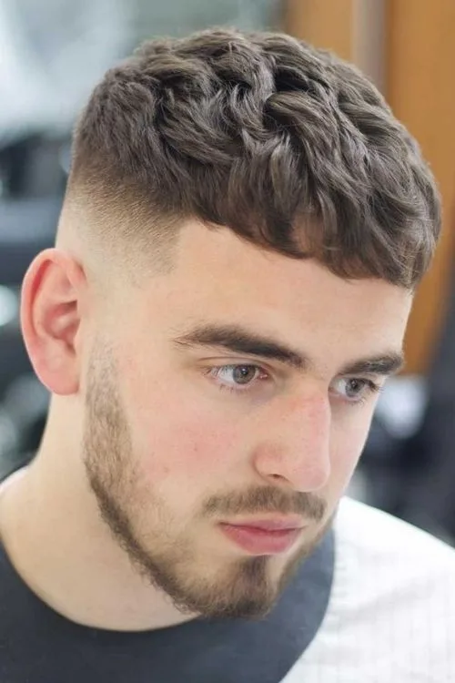 Caesar Cut with a Skin Fade