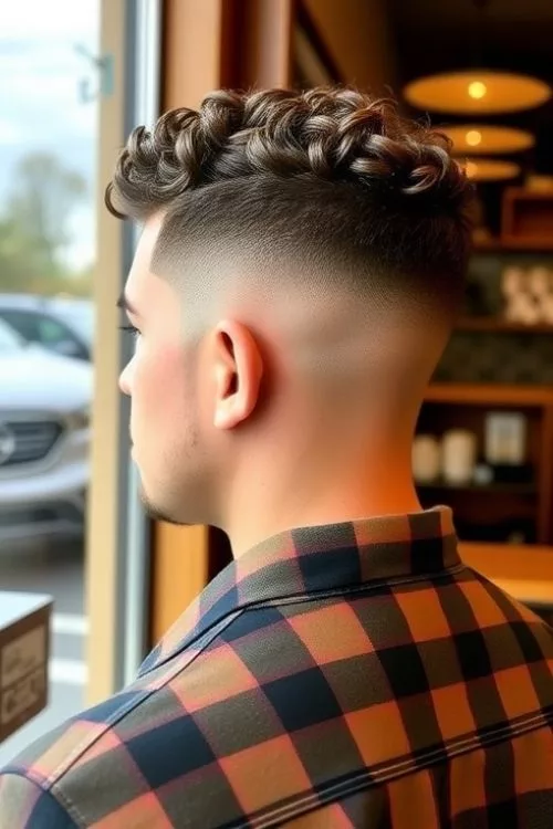 Curly Crop with Low Taper Back