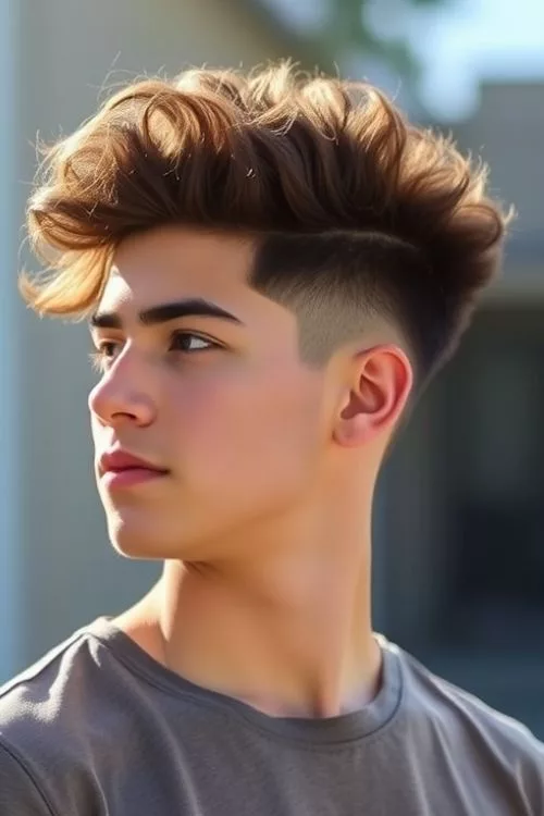 Curly Fluffy Taper with Defined Sides