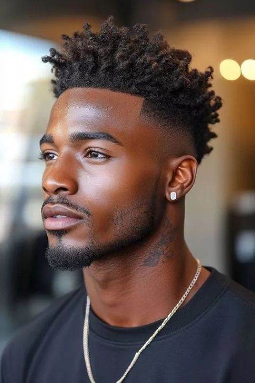 Curly High Top Fade for Men