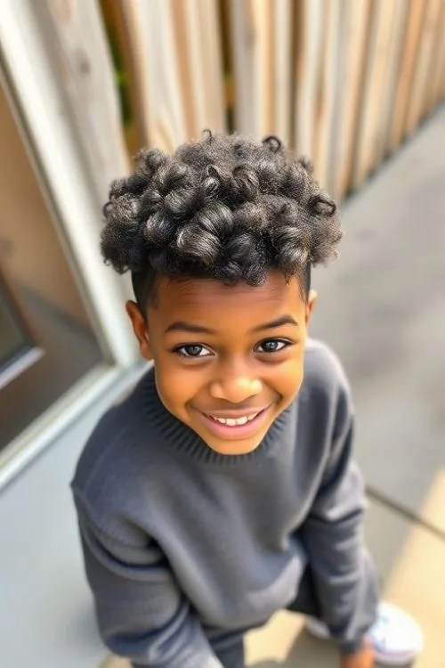 Curly Top with Sharp Line-Up