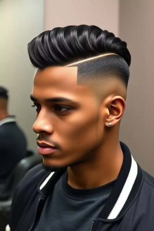 Defined Waves + Low Burst Fade for Men
