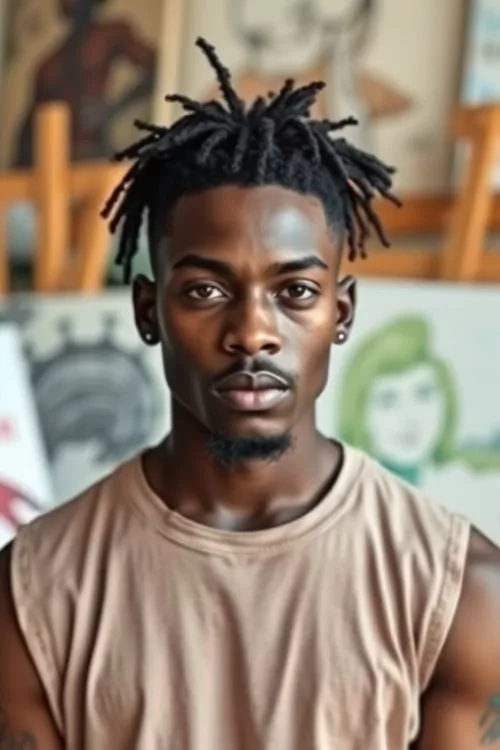 Dreaded Top with Burst Fade Base for Men