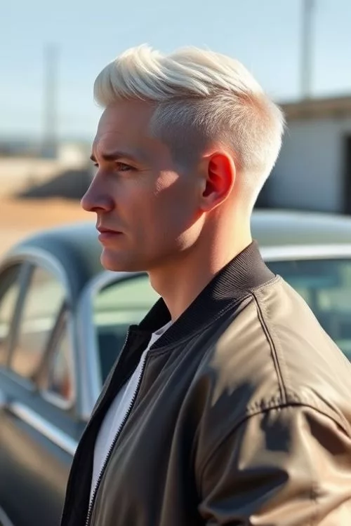 Hard Part Fade with Burst Detail for Men