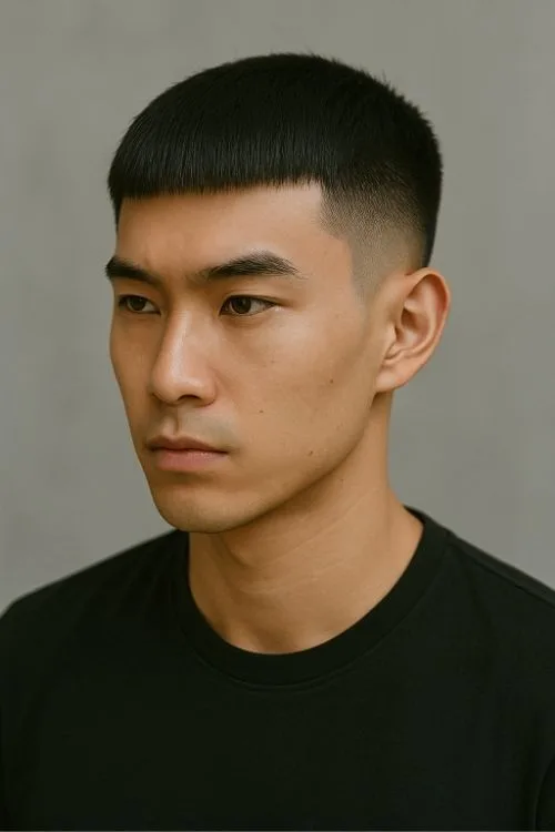 High Contrast Caesar for Straight Hair