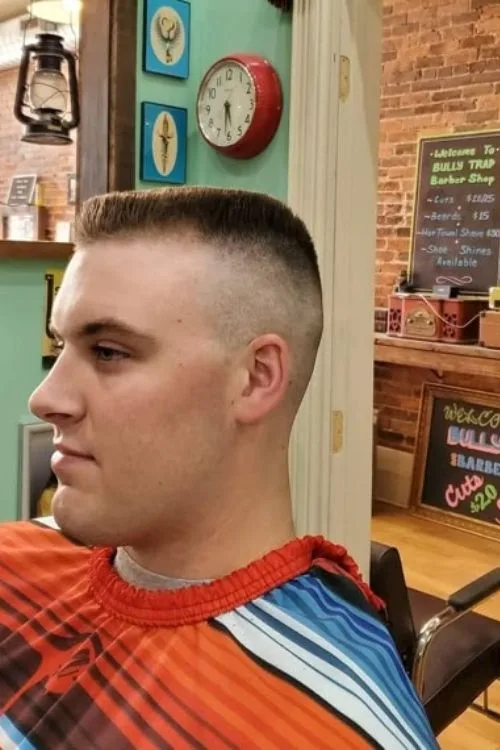 High Flat Top with Skin Fade Haircut for Men