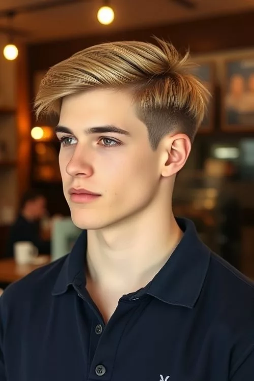 Ivy League with a Low Taper Twist for Straight Hair