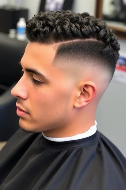 Kinky Curl Taper with Clean Edges