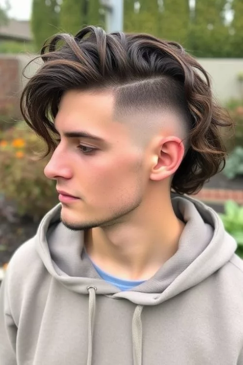 Long Curls Tapered Around Ears