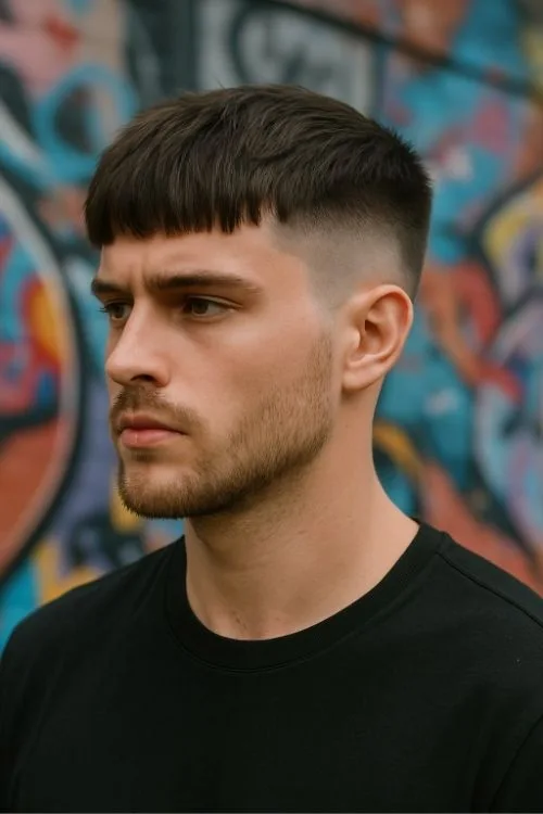 Long Fringe Caesar with Undercut