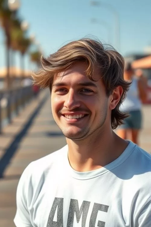 Loose Waves with Low Fade for Men