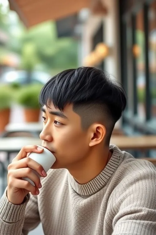 Low Drop Fade with Clean Top