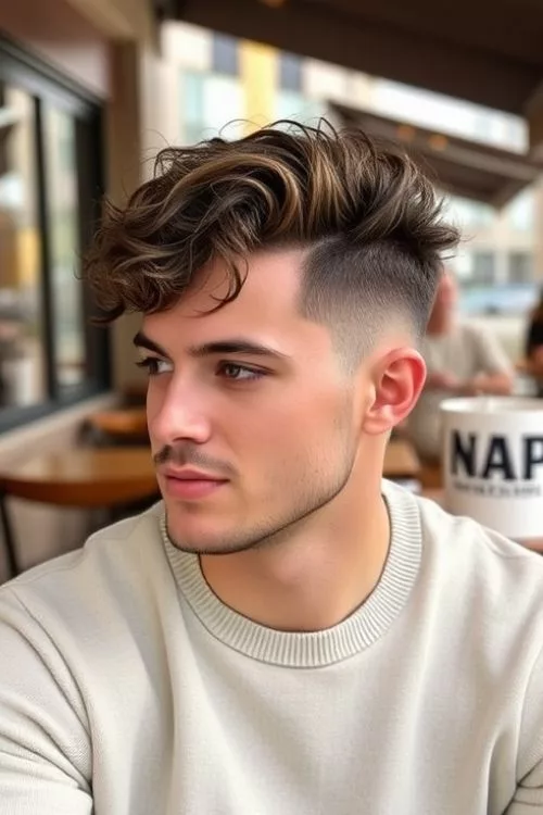 Low Taper with Loose, Natural Curls