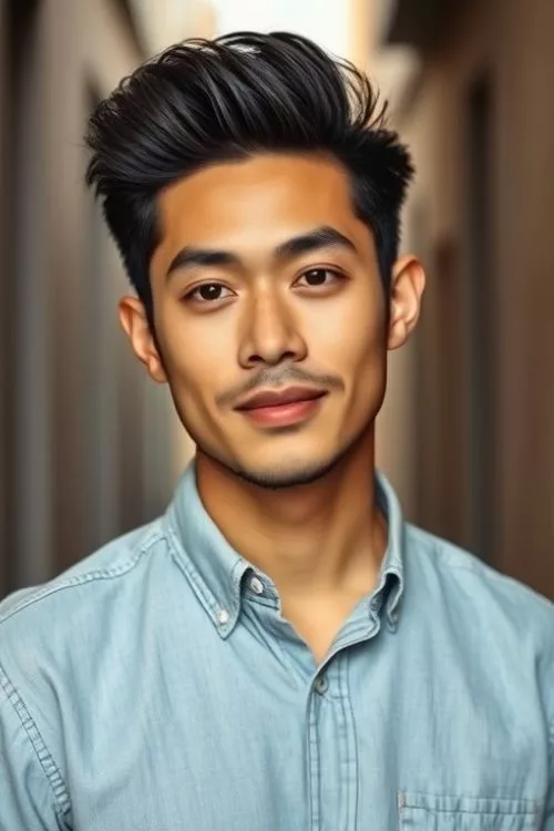 Mid-Length Textured Brush-Up for Men