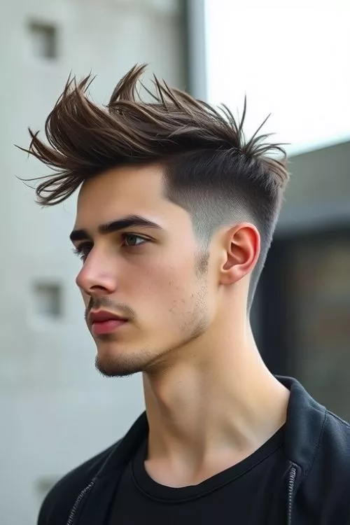 Modern Spikes + Low Burst Fade for Men