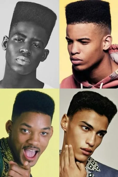 Retro 90s Flat Top Haircut for Men