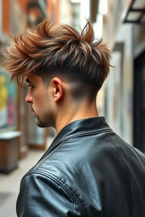 Shaggy Fluffy Top with Faded Back