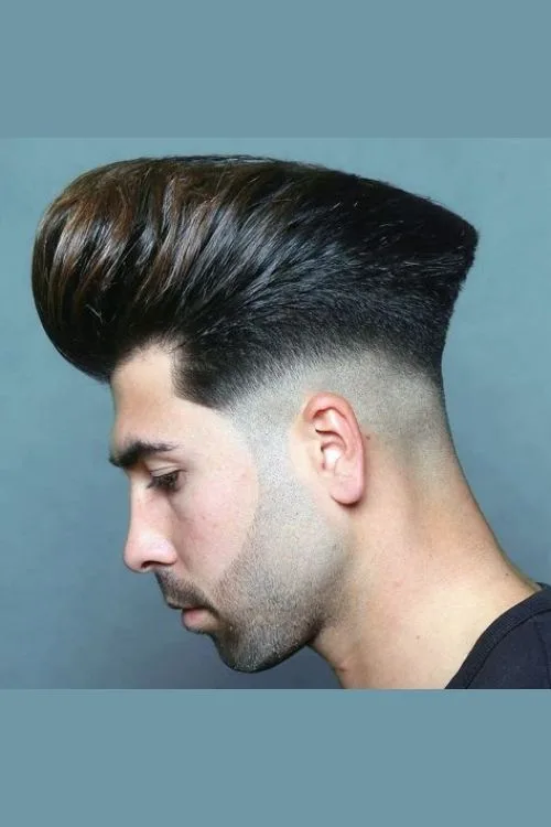 Short Flat Top with Tapered Neckline Haircut for Men
