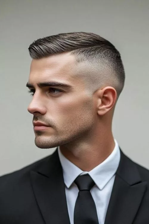 Slick Side-Part Fade for Men