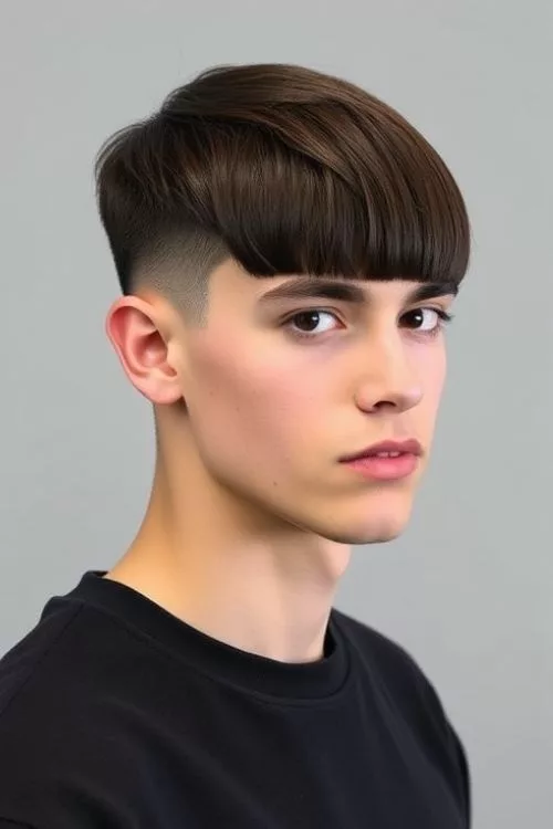 Tapered Caesar Cut for Straight Hair