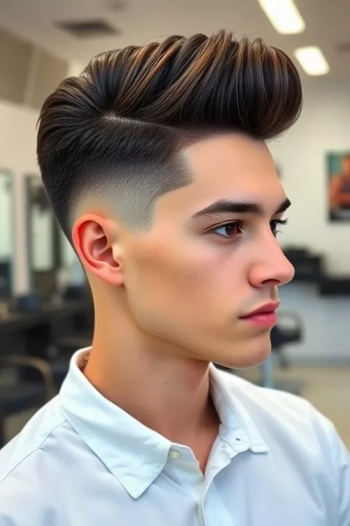 Tapered Pompadour for Straight Hair for Straight Hair