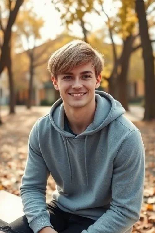 Textured Fringe with Low Taper for Straight Hair