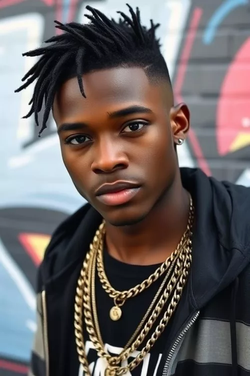 Twist Out with Burst Fade for Men