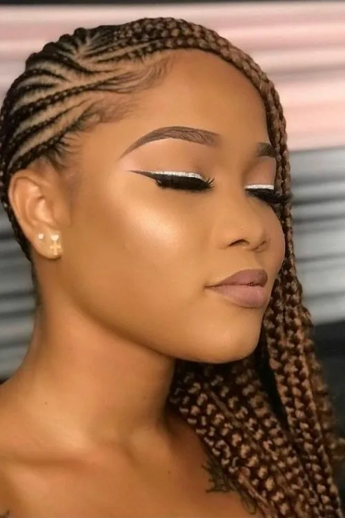 Asymmetrical Braided Side Pony
