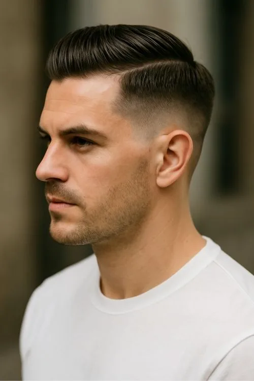 Classic Undercut with Low Fade

