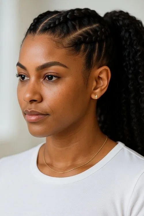 Double Dutch Braid High Pony
