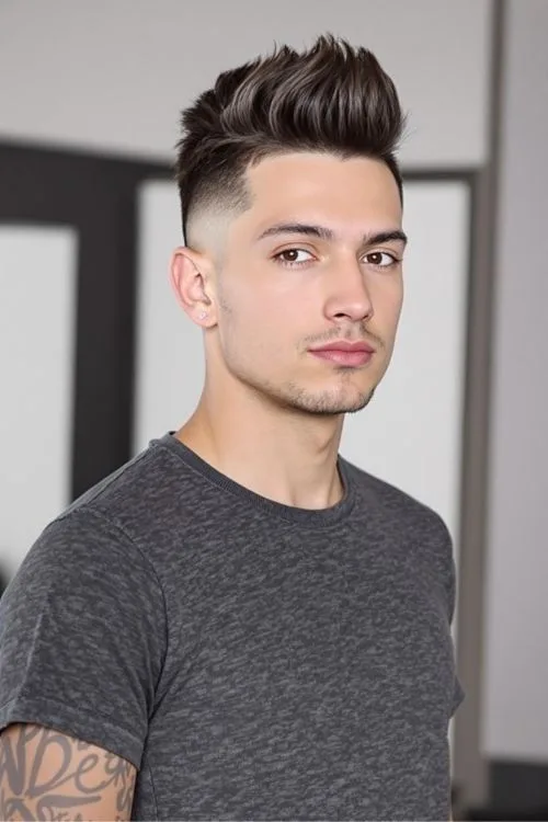 Spiky Hair with Low Fade Undercut
