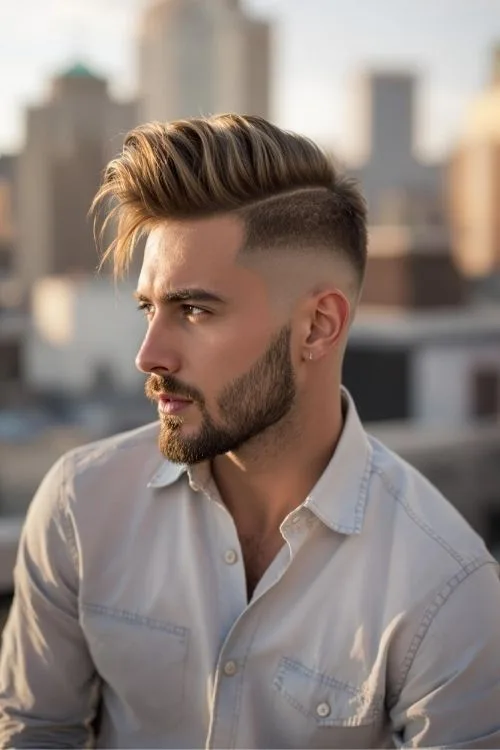 Textured Quiff Low Fade
