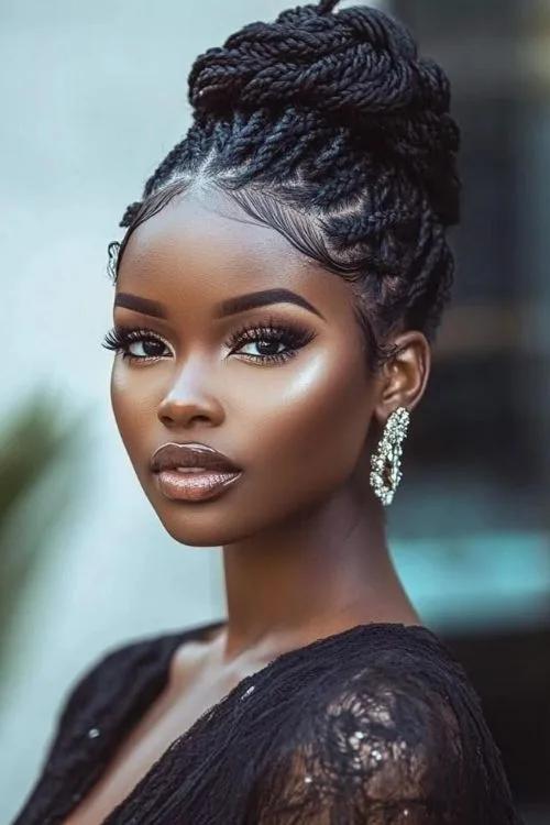 Twisted Rope Braid Updo
