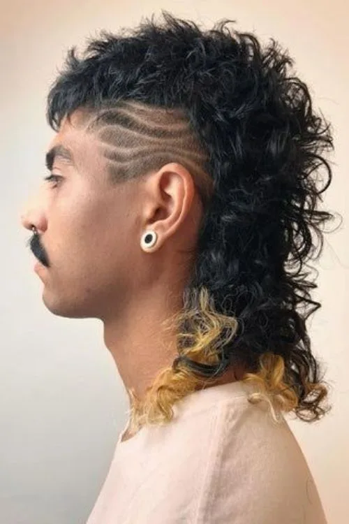 Bold Graphic Shaved Mullet
